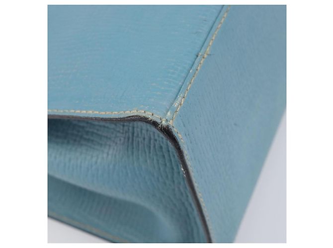 Saco Tote LOEWE em couro azul claro dourado Auth bs37496A - vista 18