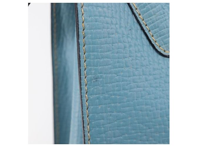 Saco Tote LOEWE em couro azul claro dourado Auth bs37496A - vista 19