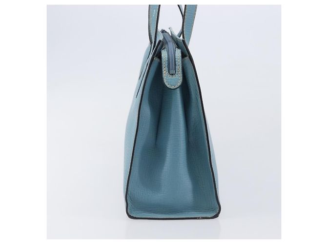 Saco Tote LOEWE em couro azul claro dourado Auth bs37496A - vista 4