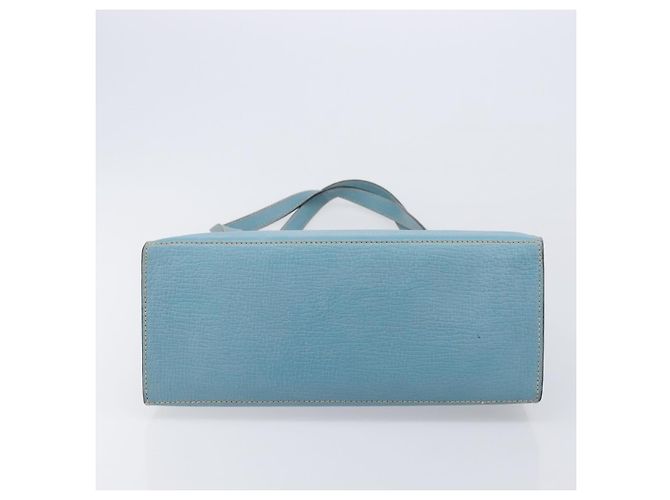 Saco Tote LOEWE em couro azul claro dourado Auth bs37496A - vista 5