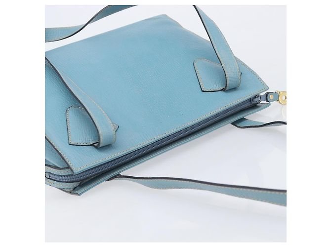 Saco Tote LOEWE em couro azul claro dourado Auth bs37496A - vista 6