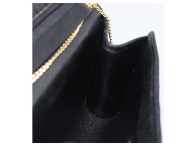 Borsa a tracolla con catena Christian Dior Trotter Canvas Nero Oro Auth 207478A D'oro - vista 19