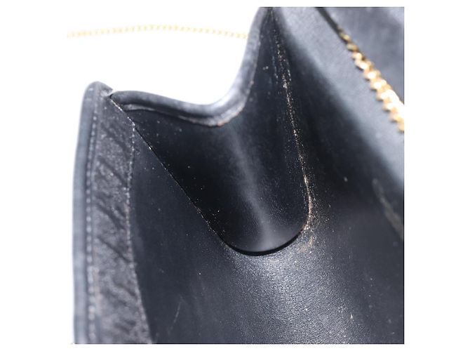 Borsa a tracolla con catena Christian Dior Trotter Canvas Nero Oro Auth 207478A D'oro - vista 20