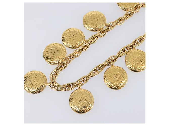 Collana CHANEL Mademoiselle Metallo Oro CC Auth 206642V D'oro - vista 10