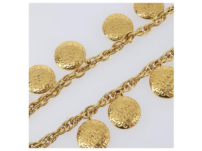 Collana CHANEL Mademoiselle Metallo Oro CC Auth 206642V D'oro - vista 11