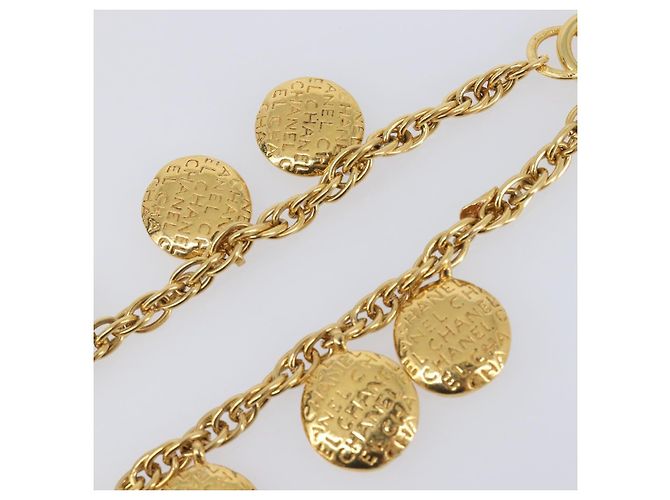 Collana CHANEL Mademoiselle Metallo Oro CC Auth 206642V D'oro - vista 12