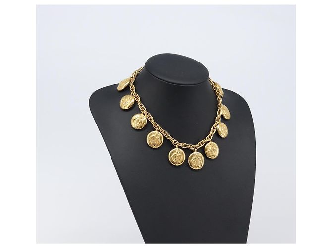 Collana CHANEL Mademoiselle Metallo Oro CC Auth 206642V D'oro - vista 16