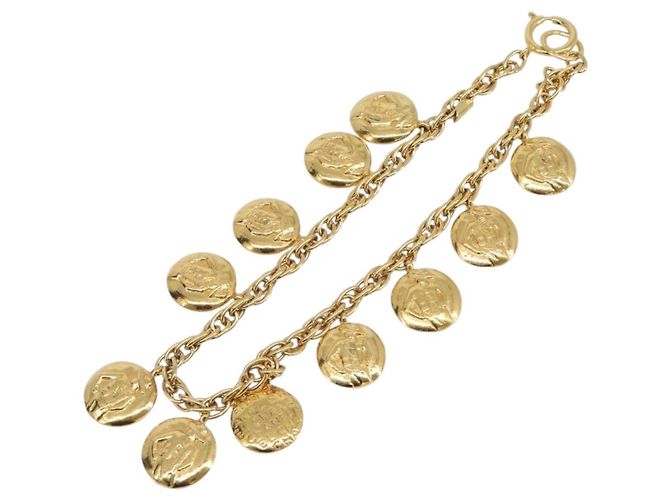 Collana CHANEL Mademoiselle Metallo Oro CC Auth 206642V D'oro - vista 2