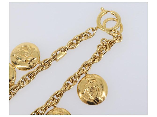 Collana CHANEL Mademoiselle Metallo Oro CC Auth 206642V D'oro - vista 6