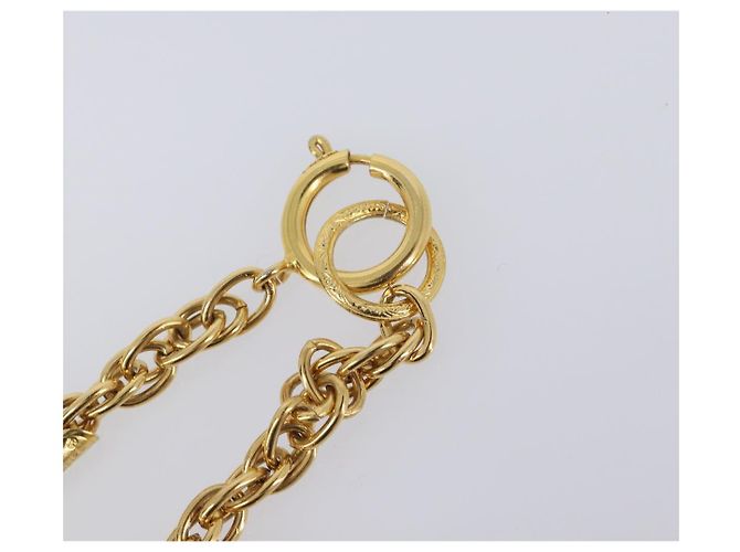 Collana CHANEL Mademoiselle Metallo Oro CC Auth 206642V D'oro - vista 7