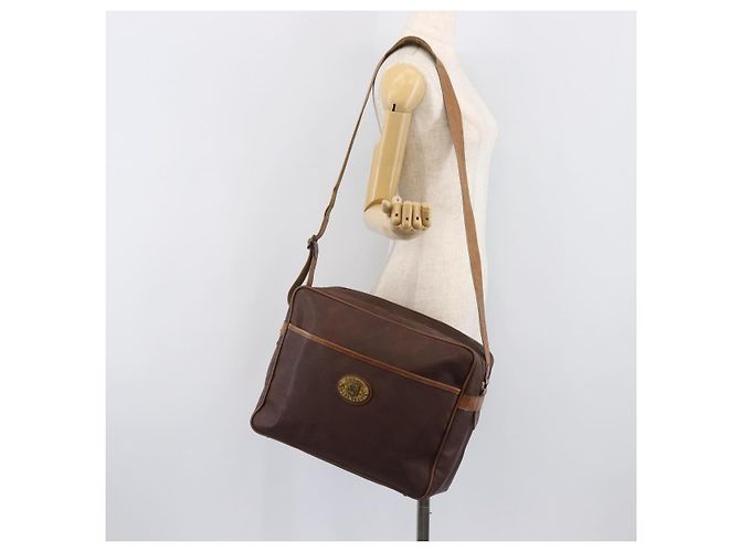 Borsa a tracolla Burberrys in pelle marrone e oro Auth ep15952 D'oro - vista 24