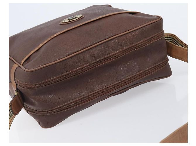 Borsa a tracolla Burberrys in pelle marrone e oro Auth ep15952 D'oro - vista 6