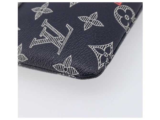 LOUIS VUITTON Monogram Neon Color Pochette Apollo PM Navy M62898 LV Auth 206698A Bleu Marine Monogramme - vue 14