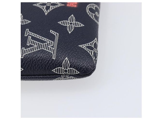 LOUIS VUITTON Monogram Neon Color Pochette Apollo PM Navy M62898 LV Auth 206698A Bleu Marine Monogramme - vue 16