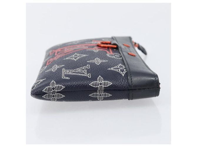 LOUIS VUITTON Monogram Neon Color Pochette Apollo PM Navy M62898 LV Auth 206698A Bleu Marine Monogramme - vue 3