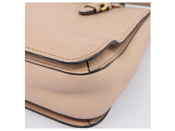 Borsa a mano Miu Miu in pelle 2way Beige Gold Auth BA16044A D'oro - vista 18