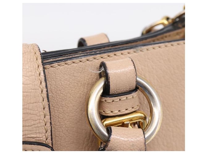 Borsa a mano Miu Miu in pelle 2way Beige Gold Auth BA16044A D'oro - vista 21