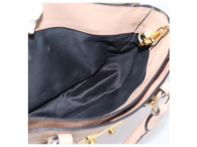 Borsa a mano Miu Miu in pelle 2way Beige Gold Auth BA16044A D'oro - vista 22