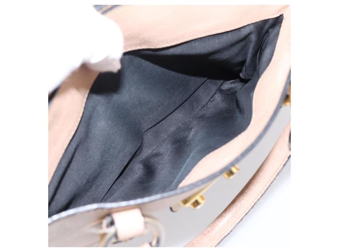 Borsa a mano Miu Miu in pelle 2way Beige Gold Auth BA16044A D'oro - vista 28