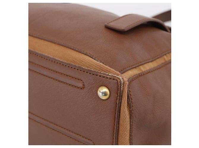 Autre Marque Borsa a mano Saint Laurent Muse toe in pelle marrone e oro autentica am12717A D'oro - vista 10