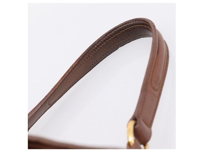 Autre Marque Borsa a mano Saint Laurent Muse toe in pelle marrone e oro autentica am12717A D'oro - vista 14