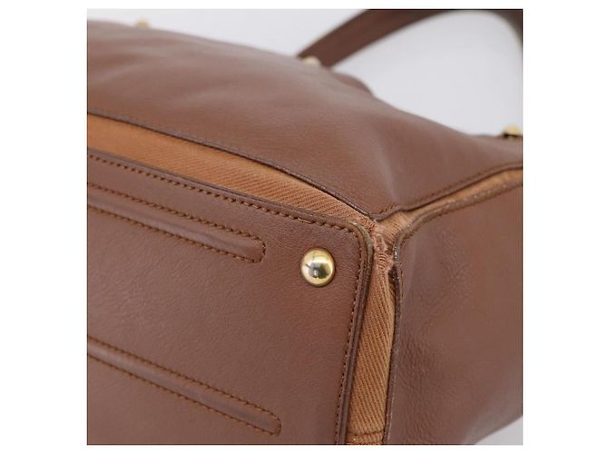 Autre Marque Borsa a mano Saint Laurent Muse toe in pelle marrone e oro autentica am12717A D'oro - vista 16