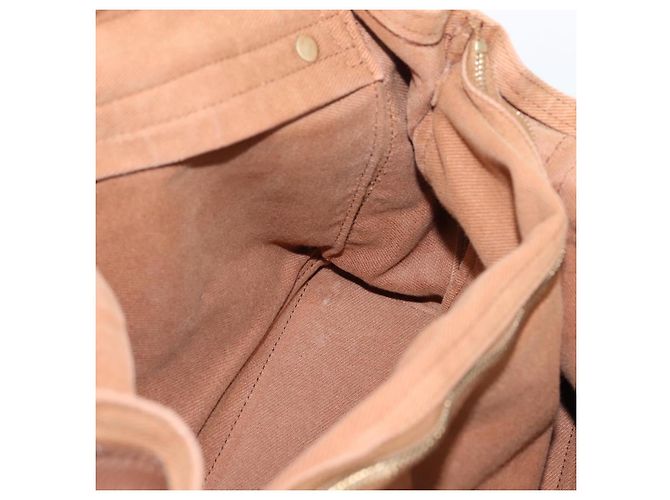Autre Marque Borsa a mano Saint Laurent Muse toe in pelle marrone e oro autentica am12717A D'oro - vista 19