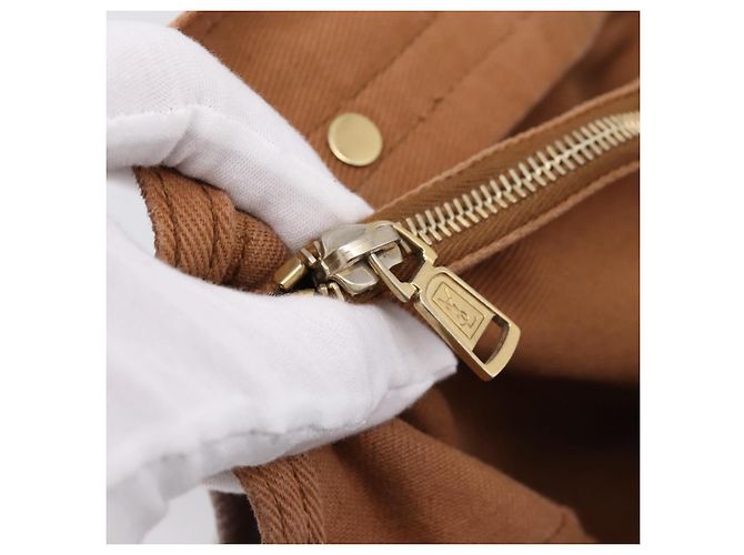 Autre Marque Borsa a mano Saint Laurent Muse toe in pelle marrone e oro autentica am12717A D'oro - vista 21
