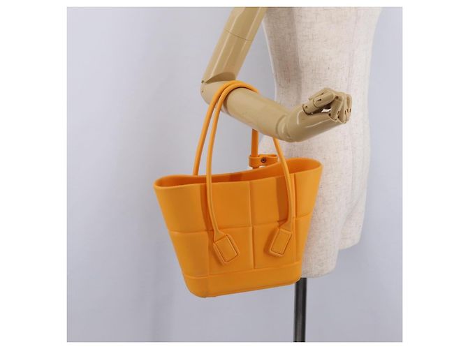 Borsa a mano Bottega Veneta Rubber Orange Auth 207536A Arancione - vista 21