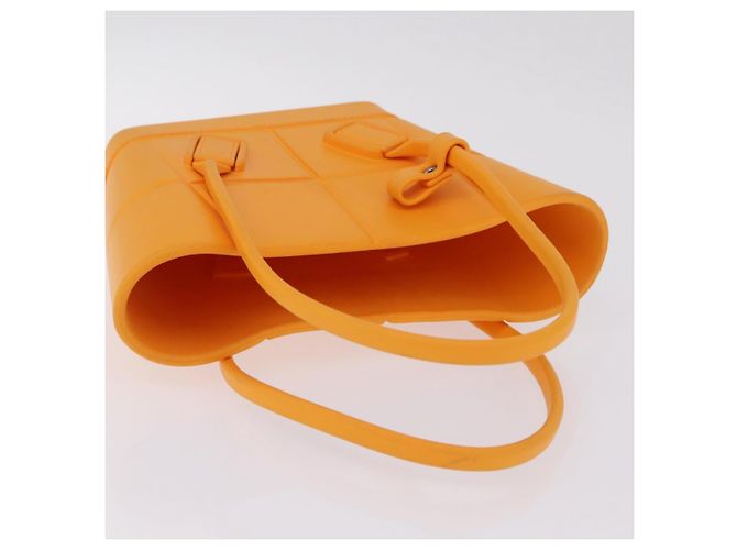 Borsa a mano Bottega Veneta Rubber Orange Auth 207536A Arancione - vista 6