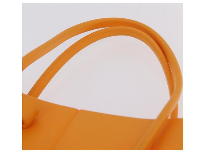 Borsa a mano Bottega Veneta Rubber Orange Auth 207536A Arancione - vista 8