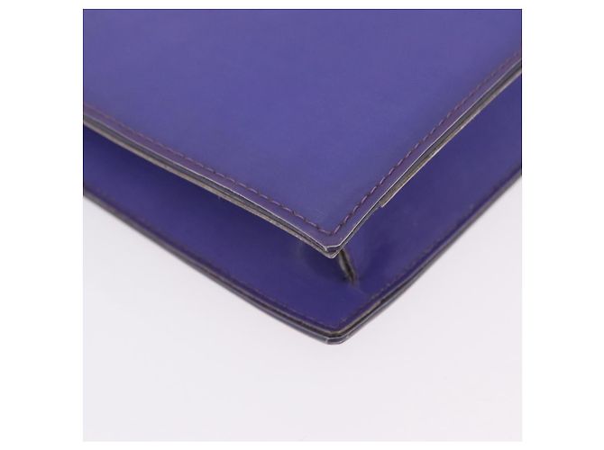 Borsa a tracolla CHANEL Hologram Chain in vinile viola argento CC Auth 207620A - vista 9