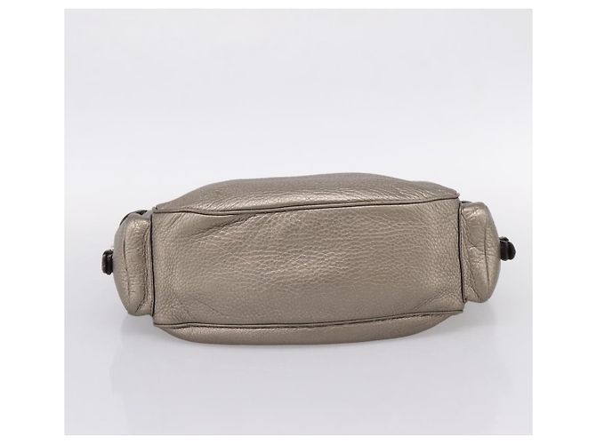 PRADA Schultertasche aus Leder Silber BR3353 Auth am12759V - Ansicht 5
