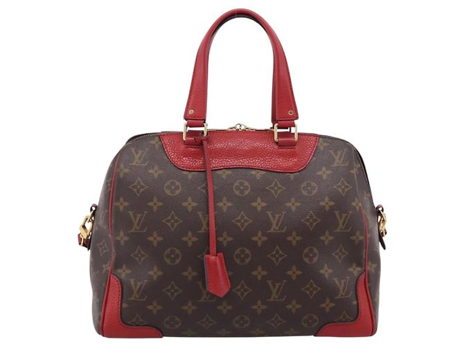 Borsa a mano LOUIS VUITTON Monogram Retiro PM 2way Rossa M50057 LV Auth ep16305A Rosso Monogramma - vista 13