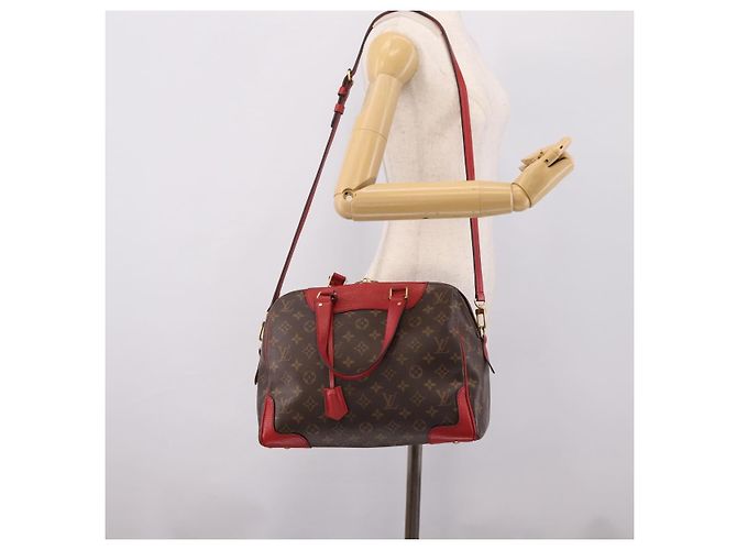 Borsa a mano LOUIS VUITTON Monogram Retiro PM 2way Rossa M50057 LV Auth ep16305A Rosso Monogramma - vista 26