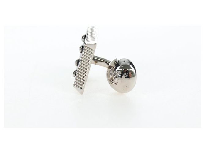 LOUIS VUITTON Damier Ebene Gemelos Silver Auth 206661V Plata - vista 26