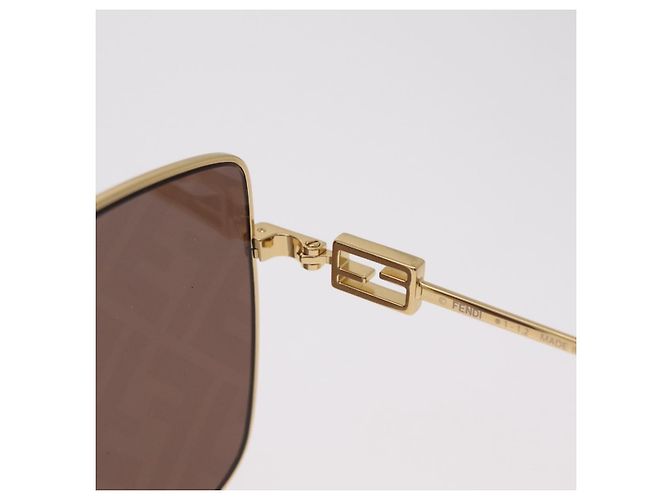FENDI Sonnenbrille Metal Gold Tone Auth BA16153M - Ansicht 10
