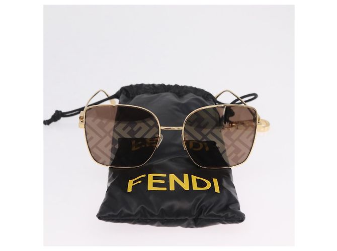FENDI Sonnenbrille Metal Gold Tone Auth BA16153M - Ansicht 12