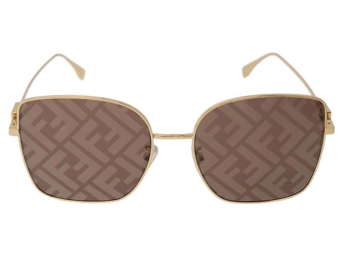 FENDI Sonnenbrille Metal Gold Tone Auth BA16153M - Ansicht 13