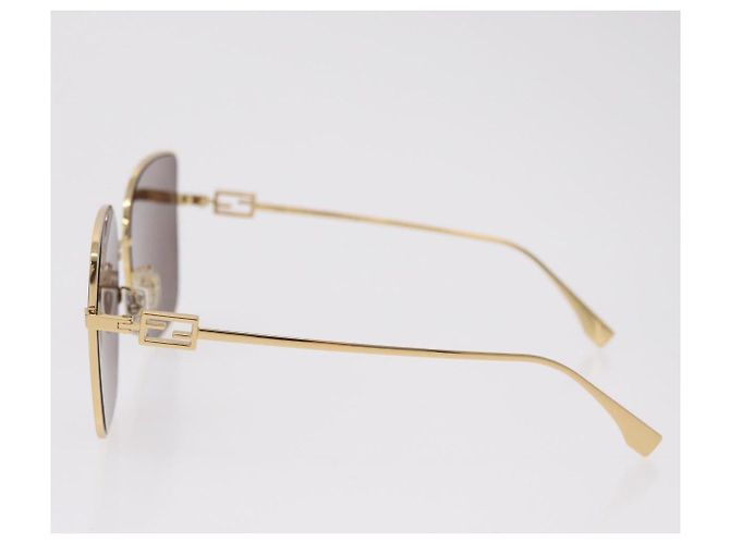 FENDI Sonnenbrille Metal Gold Tone Auth BA16153M - Ansicht 5