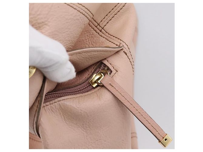 Borsa Tote BURBERRY Blue Label in pelle Beige Oro Auth bs37492 D'oro - vista 22