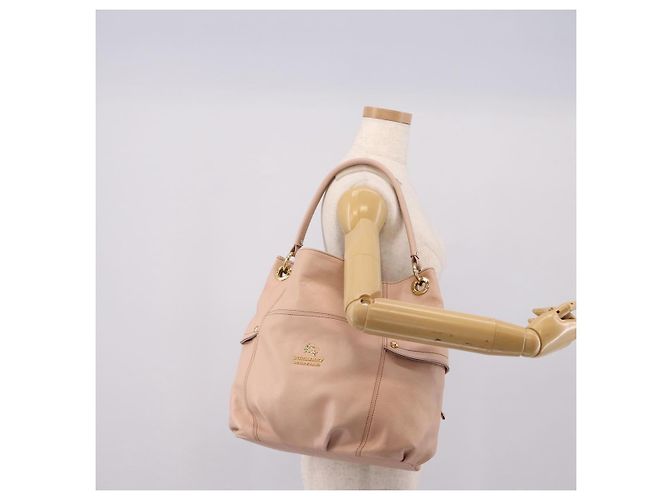 Borsa Tote BURBERRY Blue Label in pelle Beige Oro Auth bs37492 D'oro - vista 24