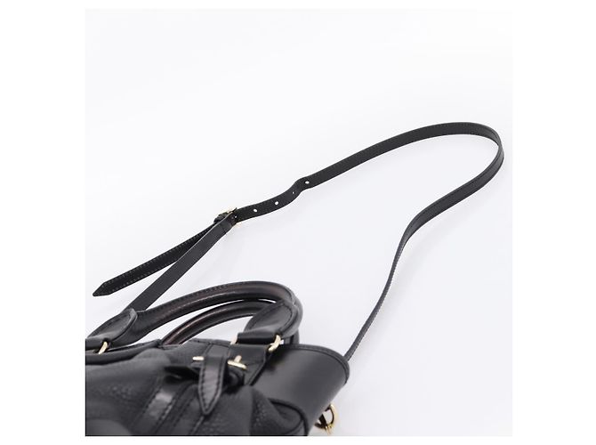 Borsa a mano BURBERRY in pelle 2way Nera Tono Oro Auth BA16124A Nero - vista 15