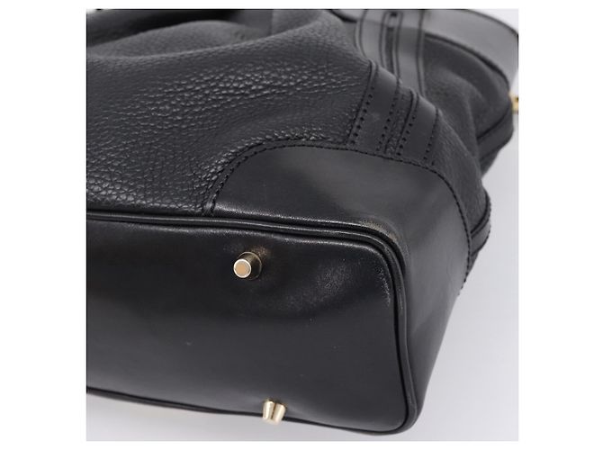 Borsa a mano BURBERRY in pelle 2way Nera Tono Oro Auth BA16124A Nero - vista 17