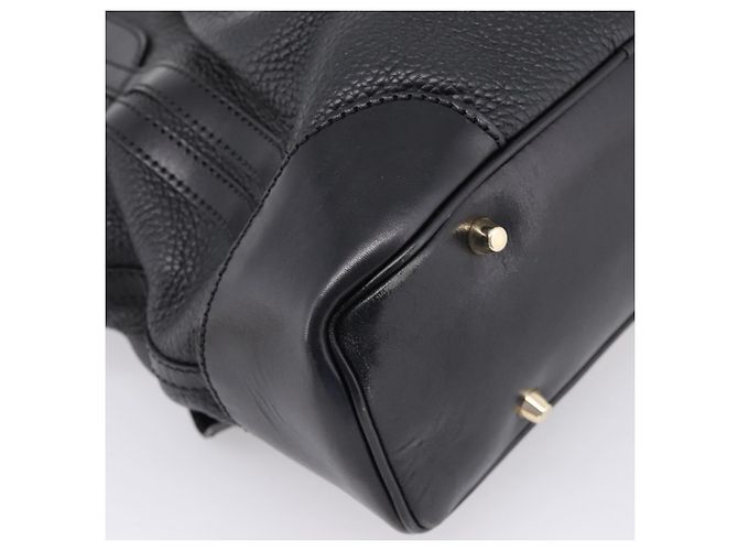 Borsa a mano BURBERRY in pelle 2way Nera Tono Oro Auth BA16124A Nero - vista 18