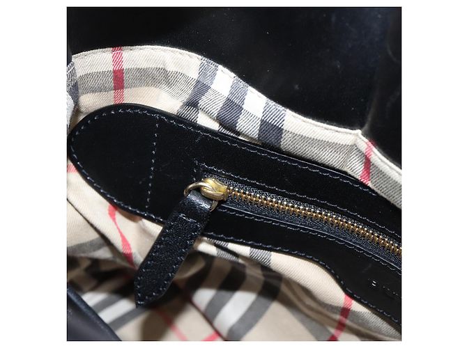 Borsa a mano BURBERRY in pelle 2way Nera Tono Oro Auth BA16124A Nero - vista 22