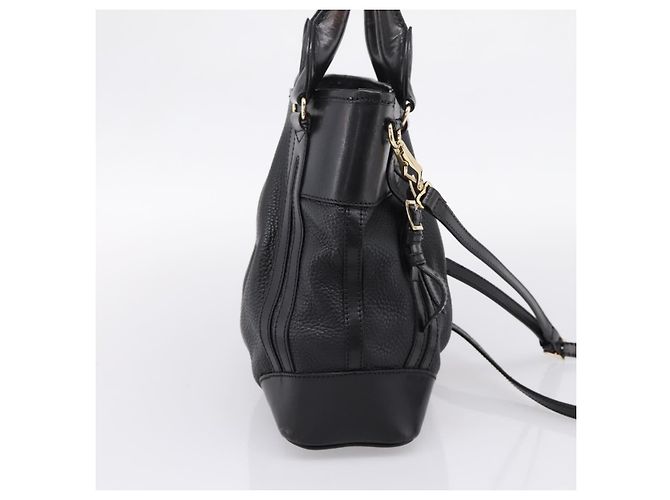 Borsa a mano BURBERRY in pelle 2way Nera Tono Oro Auth BA16124A Nero - vista 3