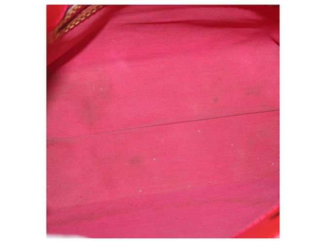 LOUIS VUITTON Monogram Vernis Fluo Reade PM Hand Bag Rose M91903 LV Auth 205868 Castaño - vista 11