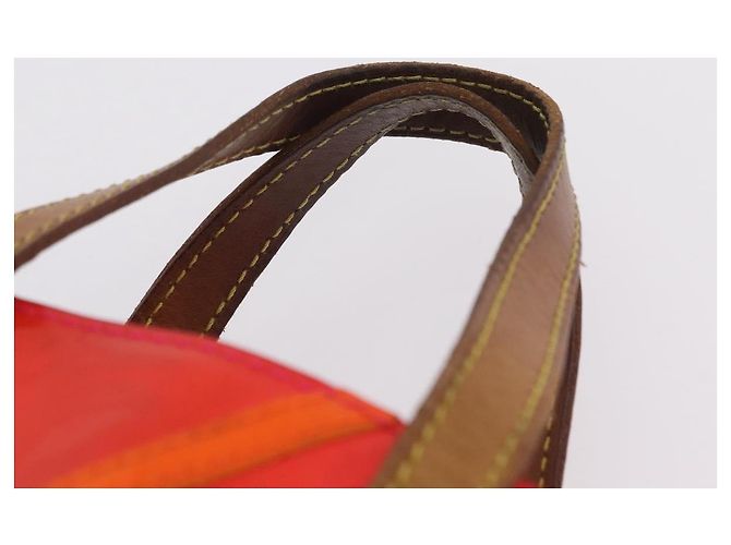 LOUIS VUITTON Monogram Vernis Fluo Reade PM Hand Bag Rose M91903 LV Auth 205868 Castaño - vista 16
