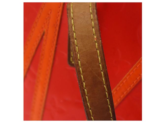 LOUIS VUITTON Monogram Vernis Fluo Reade PM Hand Bag Rose M91903 LV Auth 205868 Castaño - vista 17